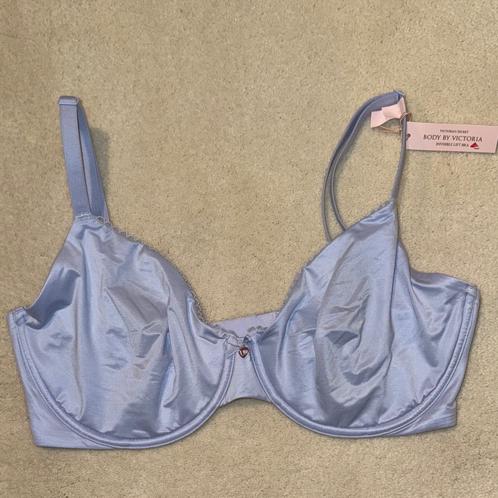 Victoria's Secret Light Blue Satin Underwire Bra